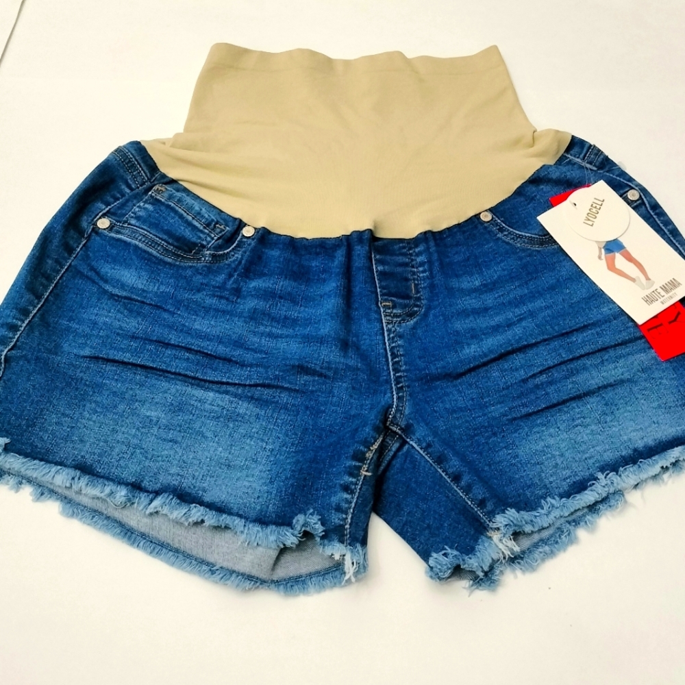 Haute Mama Maternity Denim Short, Size XL